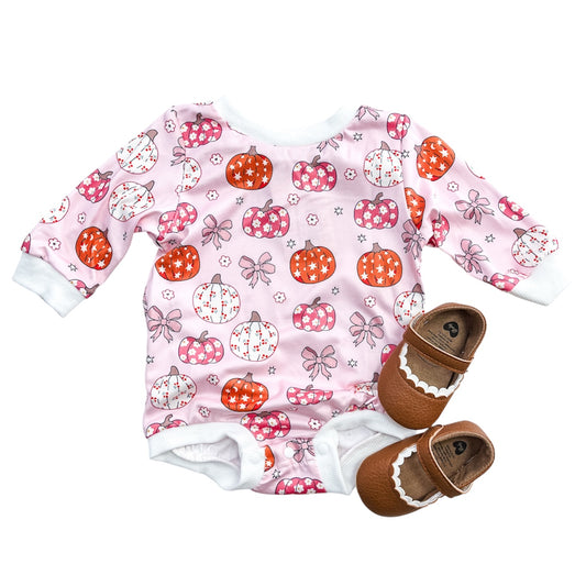 Pink Pumpkin Bubble - PACK (0/3M, 3/6M, 6/12M, 12/18M)