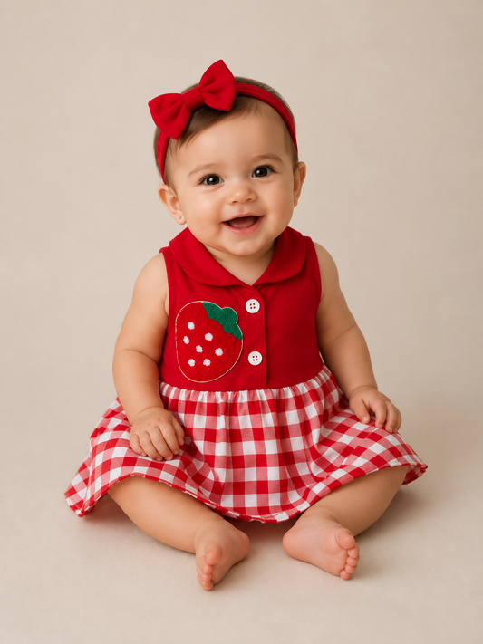 Strawberry Romper Dress - PACK (0/3M, 3/6M, 6/9M)