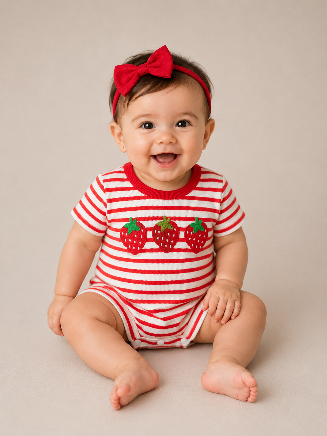 Strawberry Stripe Bubble - PACK (0/3M, 3/6M, 6/12M, 12/18M)