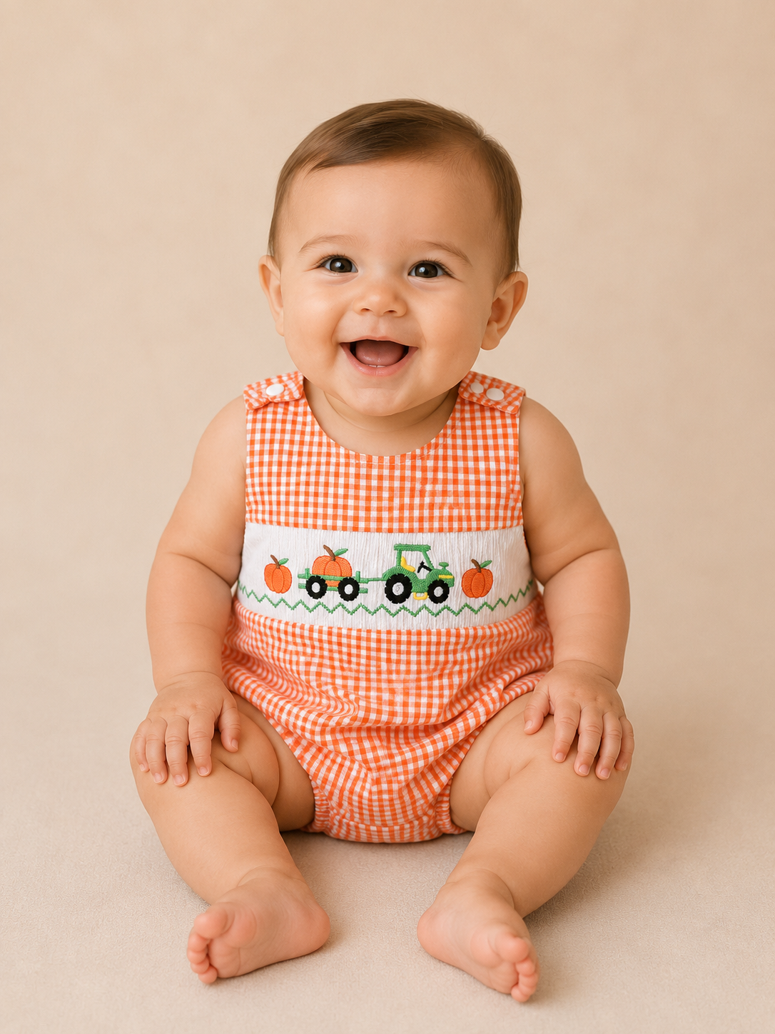 Tractor Tank Romper - PACK (0/3M, 3/6M, 6/12M, 12/18M)