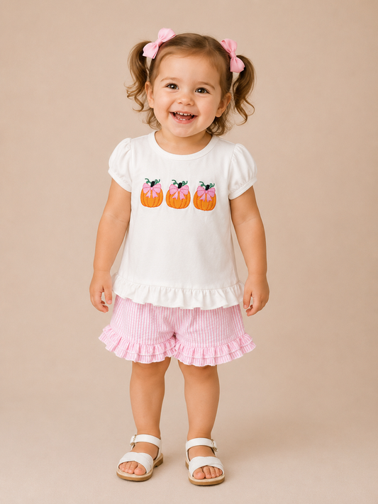 Embroidered Gingham Set  - PACK (12/18M, 18/24M, 2/3T, 3/4T)
