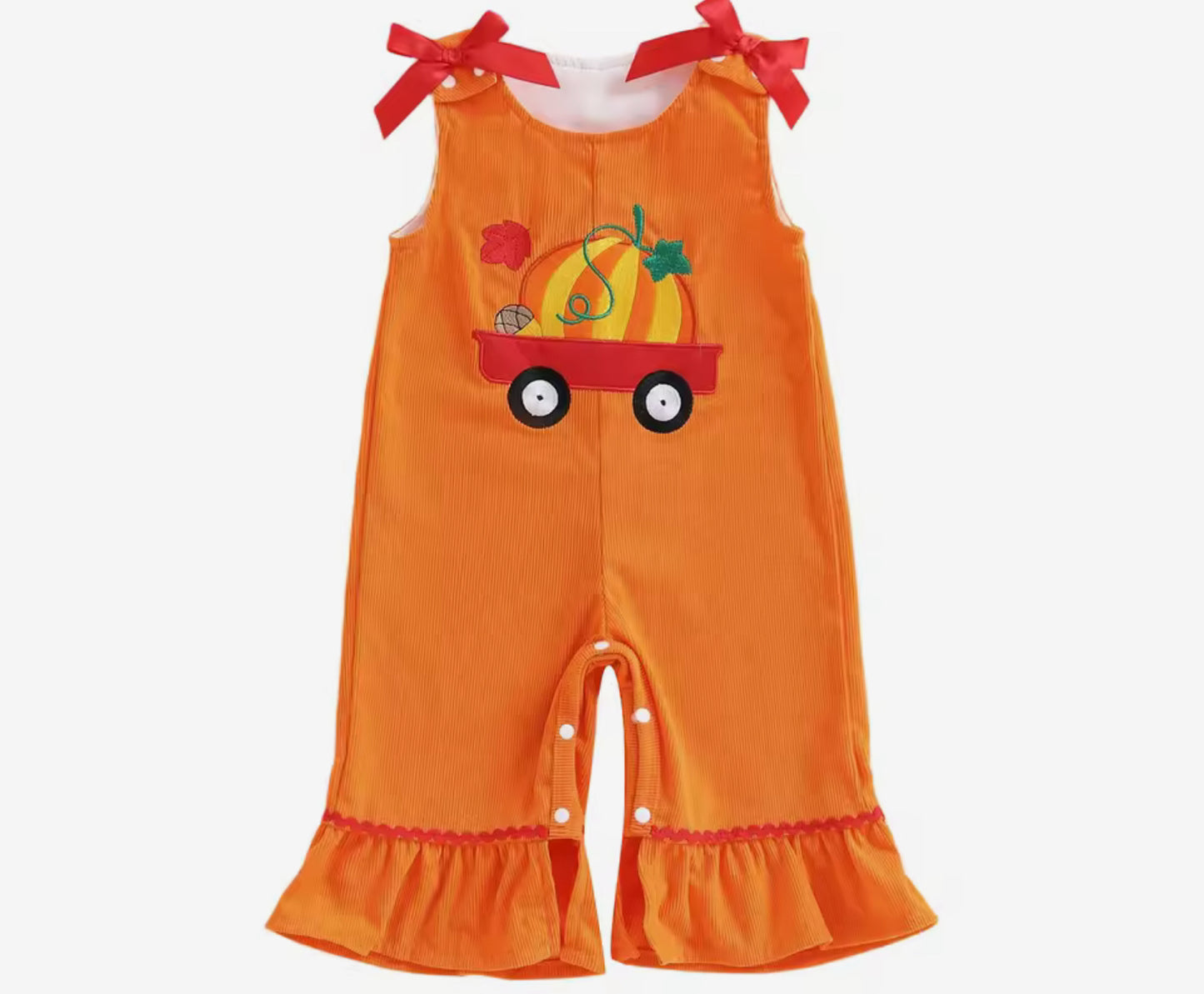 Embroidered Ruffle Jumpsuit