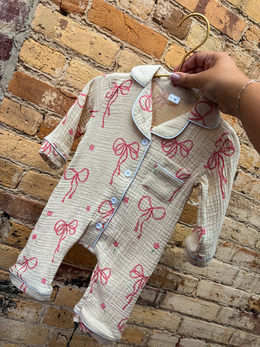 Coquette Linen Beige Jammy (PACK) 0/3M, 3/6M, 6/12M, 12/18M