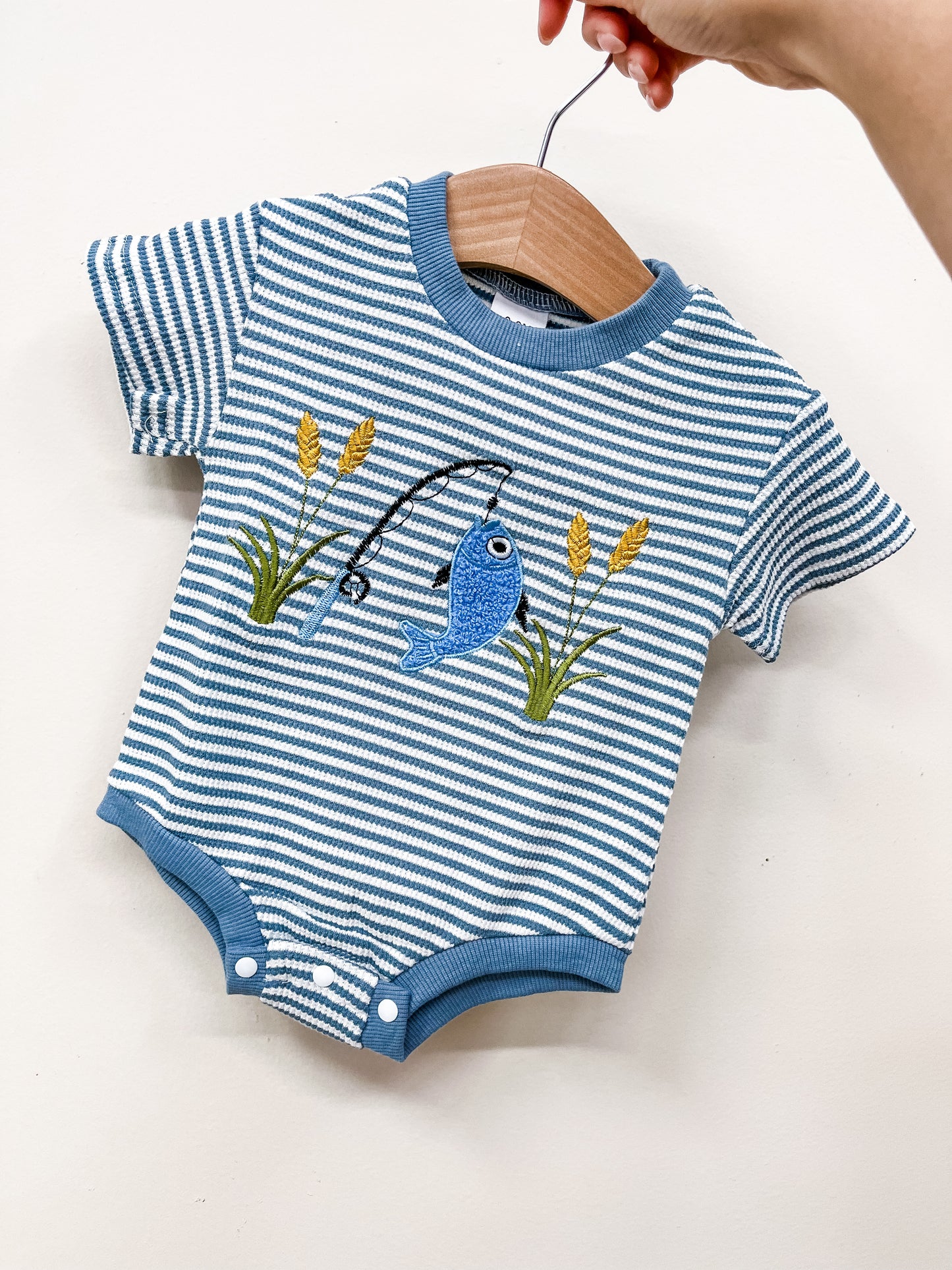 Fish Hook Stripe Bubble - PACK (0/3M, 3/6M, 6/12M, 12/18M)