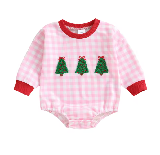 Gingham Christmas Tree Bubble