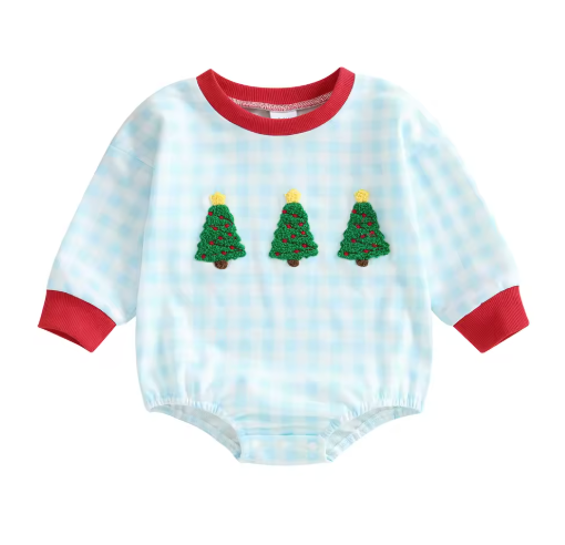 Gingham Christmas Tree Bubble