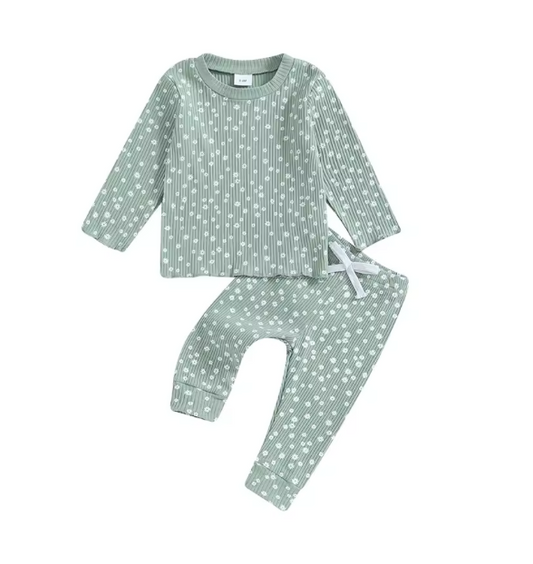 Daisy Ribbed Outfit Set