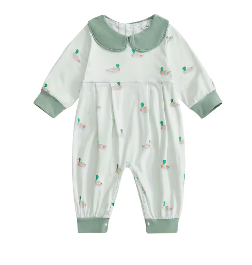 Mint Duck Infant Jumpsuit