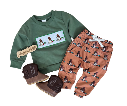 Duck Brown Joggers Set - PACK (0/6M, 6/12M, 12/18M, 18/24M, 2/3T)