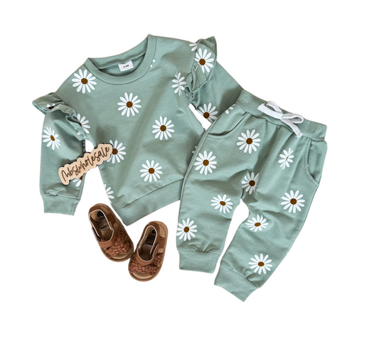 Lily Green Jogger Set - PACK (0/6M, 6/12M, 12/18M, 18/24M, 2/3T)