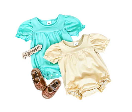 Cotton Pastel Romper Set - PACK (0/3M, 3/6M, 6/9M, 9/12M, 12/18M)